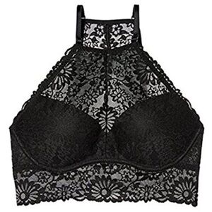 NWT  Victoria's Secret Pink Lace High-Neck Bralette Small